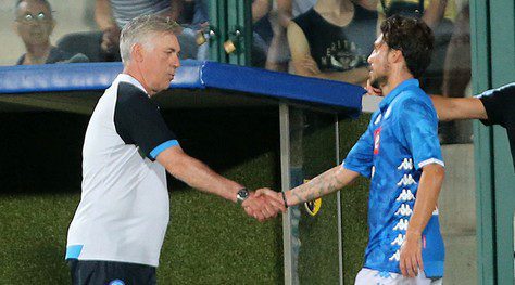 Inter-Napoli: Ancelotti sorride. 13 1545751508 Ancelotti sorride con l039Inter un Napoli al gran completo