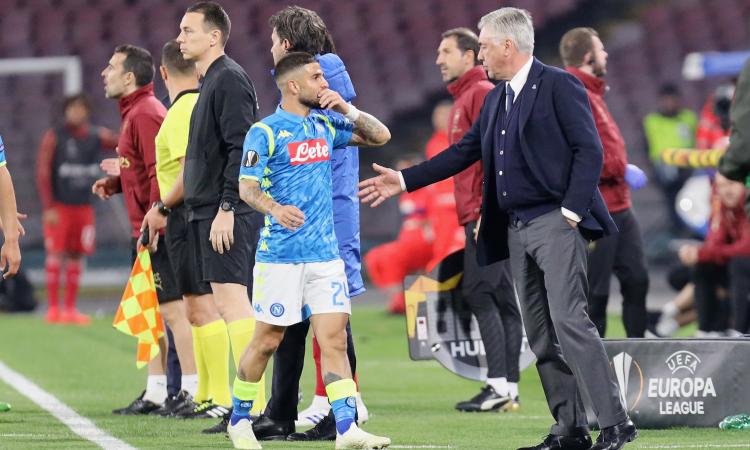 Notizie Napoli Napoli, Ancelotti spiega a Raiola l'esclusione di Insigne a Genk | Mercato 9 Napoli, Ancelotti spiega a Raiola l'esclusione di Insigne a Genk
