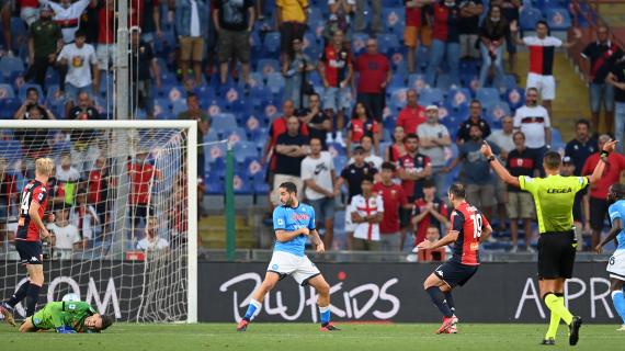 Genoa-Napoli, la moviola: contatto Buksa-Meret, la rete di Pandev era da annullare? 20 Genoa-Napoli, la moviola: contatto Buksa-Meret, il gol di Pandev era da annullare?