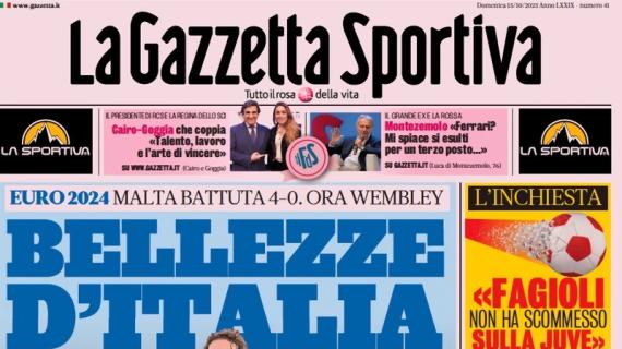 L'apertura della Gazzetta Sportiva sulla Nazionale di Spalletti: "Bellezze d'Italia" 16 L'apertura della Gazzetta Sportiva sulla Nazionale di Spalletti: "Bellezze d'Italia"