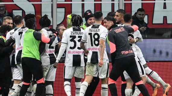 Serie A, la classifica aggiornata: il Milan perde e resta a -6 dall'Inter, esulta l'Udinese