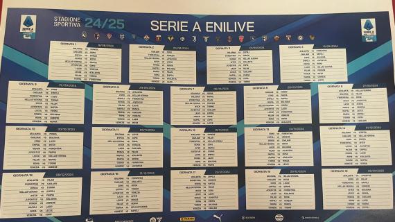 La Serie A 2024/25 sta per partire: il calendario completo dalla 1ª alla 38ª giornata 1 La Serie A 2024/25 ha preso forma: il calendario completo dalla 1ª alla 38ª giornata