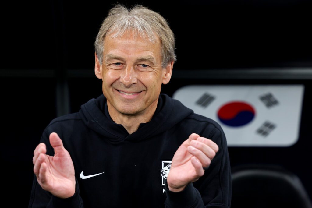 Jürgen Klinsmann, former Inter striker and current Manager of South Korea during the AFC Asian Cup semi final match between Jordan and South Korea at Ahmad Bin Ali Stadium on February 06, 2024 in Doha, Qatar. (Photo by Lintao Zhang/Getty Images)