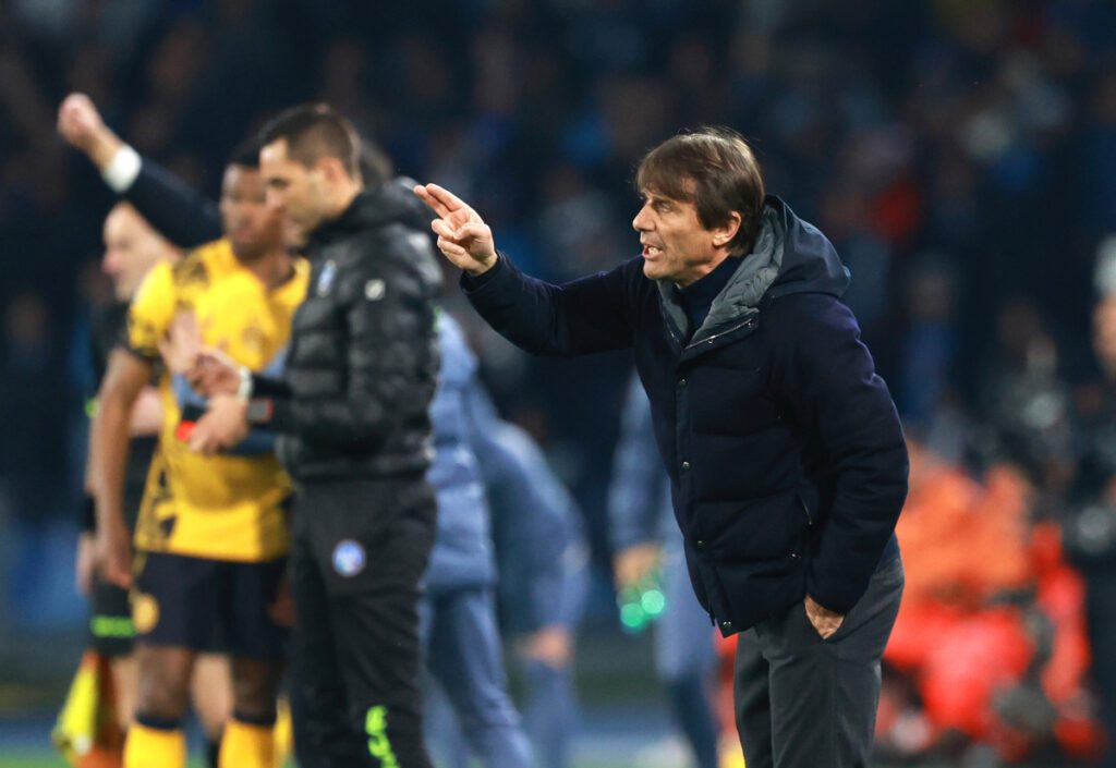 Conte: ‘Napoli disappointed with Inter draw, this gives us belief’ 7 NAPLES, ITALY - MARCH 01: Head coach of Napoli Antonio Conte gestures during the Serie A match between Napoli and FC Internazionale at Stadio Diego Armando Maradona on March 01, 2025 in Naples, Italy. (Photo by Francesco Pecoraro/Getty Images)