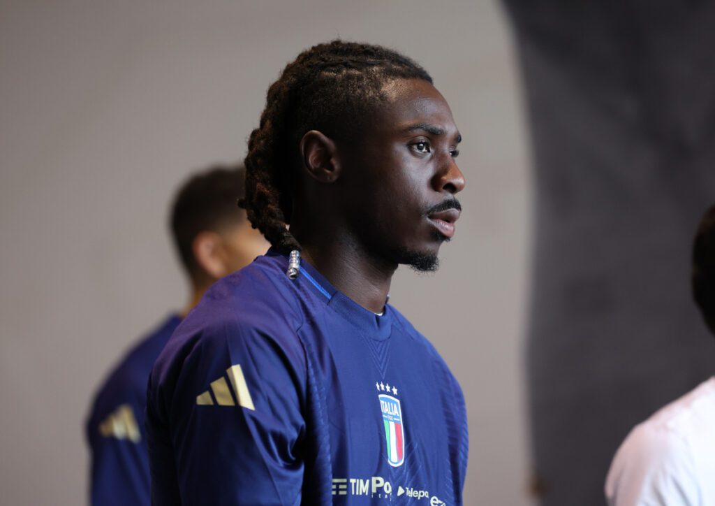 Nations League quarter-final line-ups: Italy vs. Germany 12 FLORENCE, ITALY - SEPTEMBER 02: Moise Kean of Italy train inside the gym during a Italy training session at Centro Tecnico Federale di Coverciano on September 02, 2024 in Florence, Italy. (Photo by Claudio Villa/Getty Images)