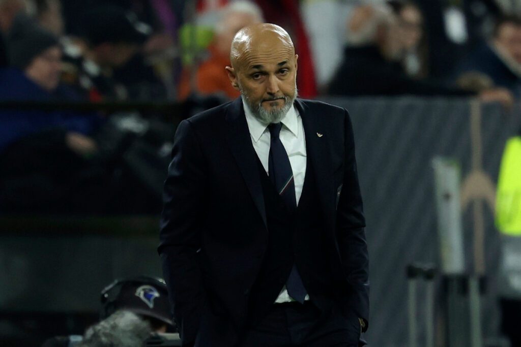 epa11984179 Head coach Luciano Spalletti of Italy looks on during the UEFA Nations League quarterfinal, 2nd leg match between Germany and Italy in Dortmund, Germany, 23 March 2025. EPA-EFE/FRIEDEMANN VOGEL