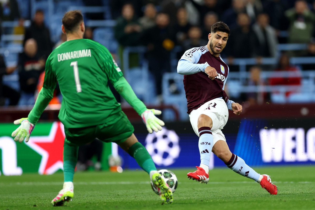 Donnarumma: Every word Italy captain said on World Cup, Acerbi, Coppa Campioni and future 9 BIRMINGHAM, ENGLAND - APRIL 15: Marco Asensio of Aston Villa takes a shot whilst under pressure from Gianluigi Donnarumma of Paris Saint-Germain during the UEFA Champions League 2024/25 Quarter Final Second Leg match between Aston Villa FC and Paris Saint-Germain at Villa Park on April 15, 2025 in Birmingham, England. (Photo by Dan Istitene/Getty Images)