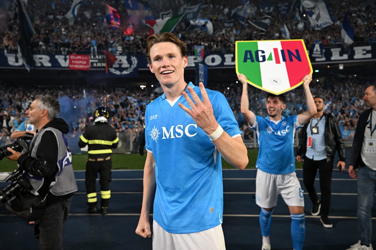 McTominay ‘sceptical’ about Napoli coffee: ‘Now he averages two’ 5 NAPLES, ITALY - MAY 23: Scott McTominay of Napoli celebrates victory following the Serie A match between Napoli and Cagliari at Stadio Diego Armando Maradona on May 23, 2025 in Naples, Italy. (Photo by Francesco Pecoraro/Getty Images)