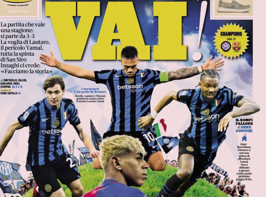 Today’s Papers – Go Inter, the biggest night of the year 4 Today’s Papers – Go Inter, the biggest night of the year