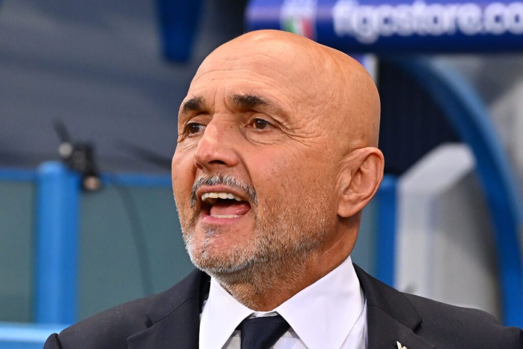 REGGIO NELL'EMILIA, ITALY - JUNE 09: Luciano Spalletti head coach of Italy reacts during the FIFA 2026 Qualifier between Italy and Moldova at Mapei Stadium - Citta' del Tricolore on June 09, 2025 in Reggio nell'Emilia, Italy. (Photo by Alessandro Sabattini/Getty Images)