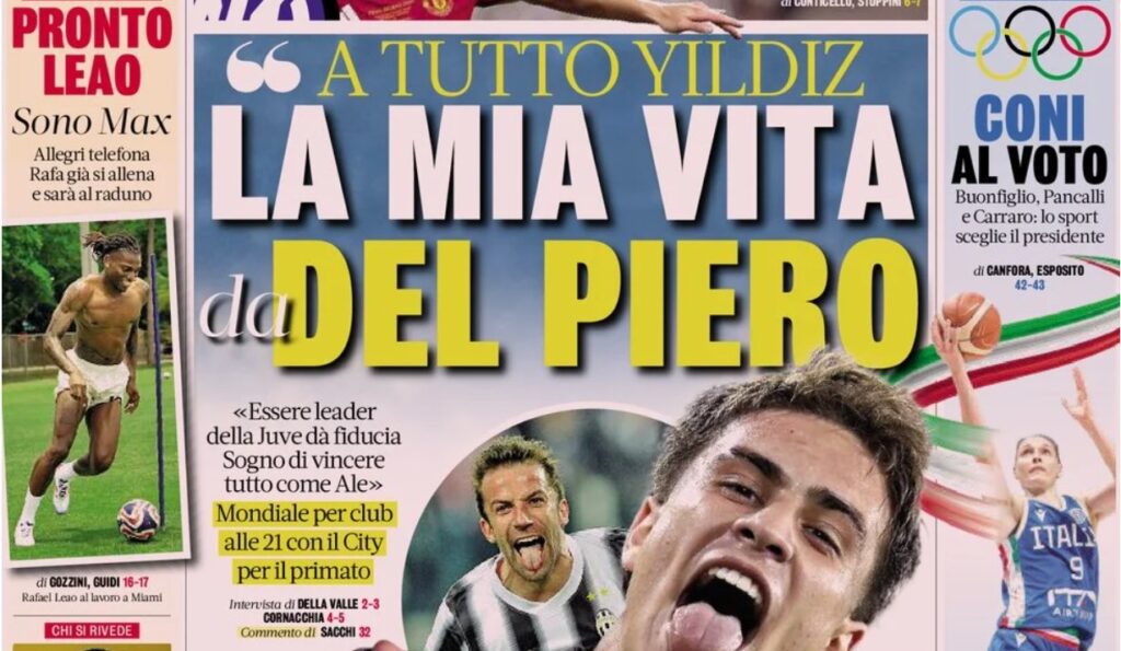 Today’s Papers – Yildiz’s Juventus dreams, Allegri calls Leao