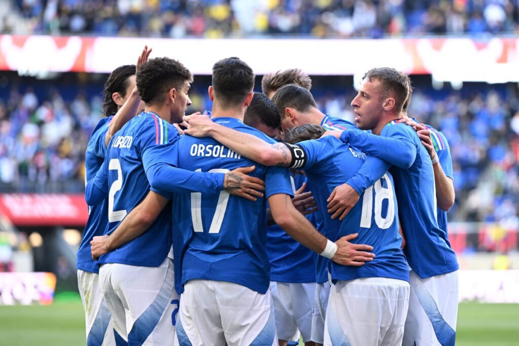 World Cup Qualifiers: Norway vs Italy – probable line-ups and where to watch on TV 2 HARRISON, NEW JERSEY - MARCH 24: Euro 2024 hopefuls Nicolo Barella of Italy celebrates with team-mates after scoring a goal during the International Friendly match between Ecuador and Italy at Red Bull Arena on March 24, 2024 in Harrison, New Jersey. (Photo by Claudio Villa/Getty Images)