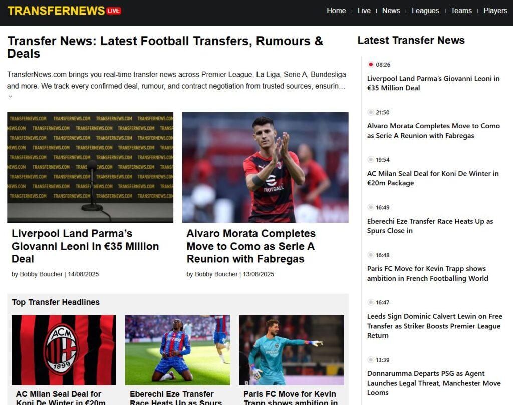 TransferNews: La nuova fonte di riferimento per il calciomercato globale 2 TransferNews: La nuova fonte di riferimento per il calciomercato globale