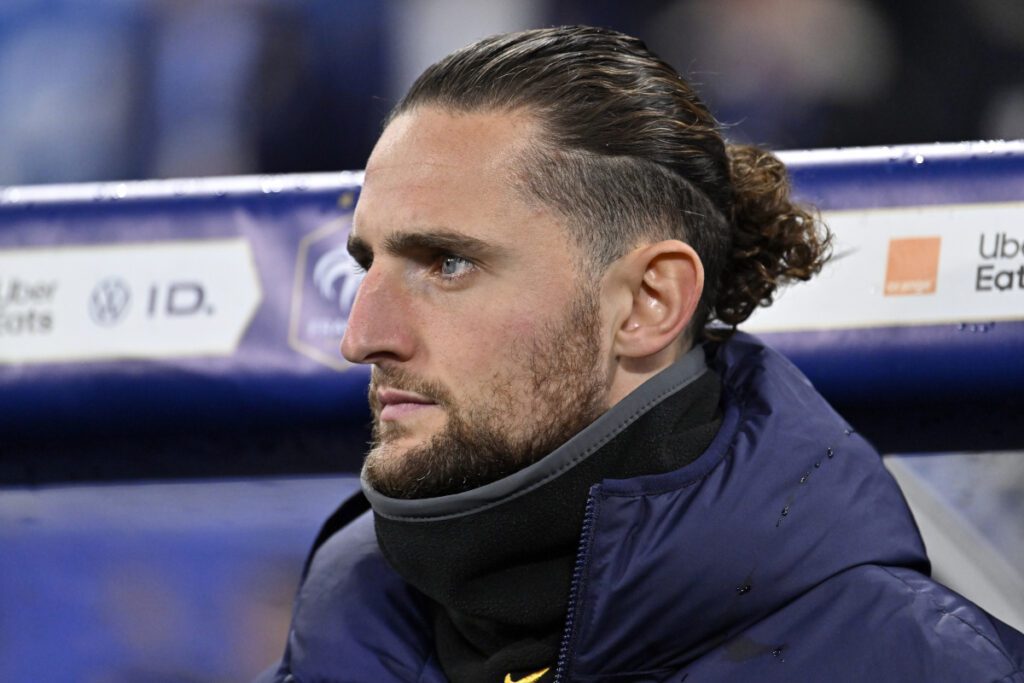 PARIS, FRANCE - MARCH 23: Adrian Rabiot of France looks on before the UEFA Nations League Quarterfinal Leg Two match between Croatia and France at Stade de France on March 23, 2025 in Paris, France. (Photo by Aurelien Meunier/Getty Images)