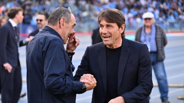 Lazio, futuro Sarri incerto: De Laurentiis valuta per dopo Conte