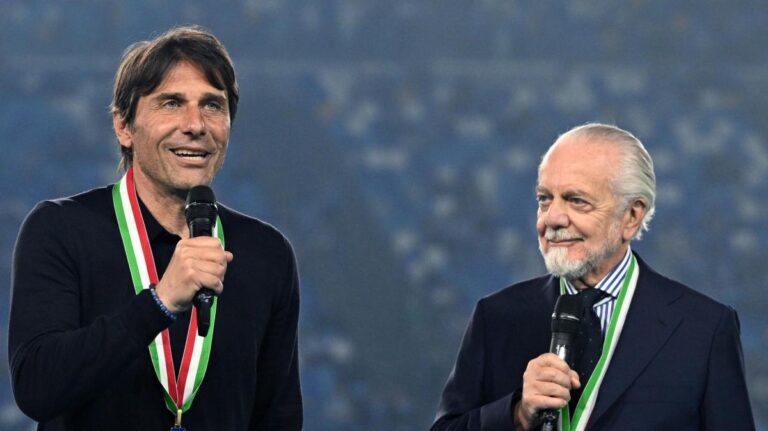 Napoli, Conte celebra i 77 anni di De Laurentiis con un messaggio