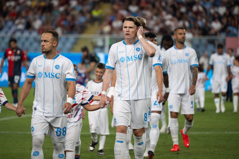 McTominay torna a Castel Volturno dopo l’ablazione: obiettivo Frosinone. De Grandis: «È l’assenza più pesante»