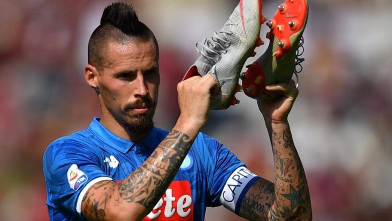 1537864626 Napoli Hamsik 400esima in A. Ancelotti fa il turnover