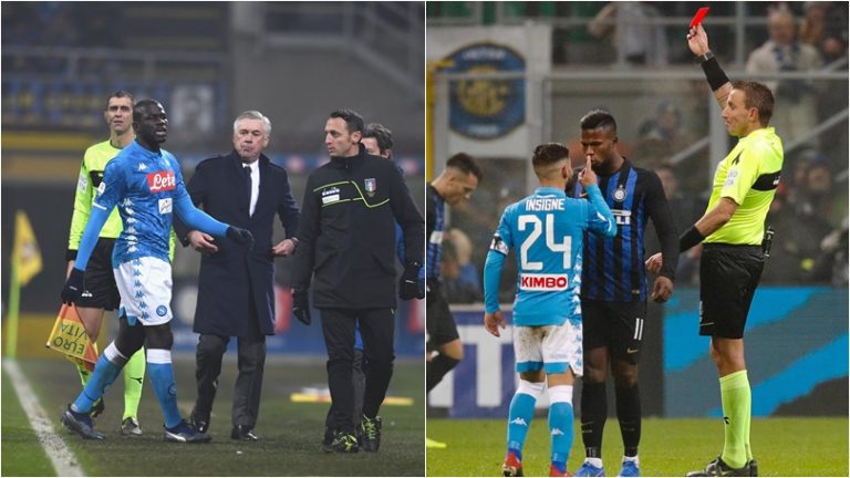 Napoli due giornate di squalifica a Koulibaly ed Insigne