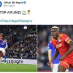 Il Napoli celebra lo stacco imperioso di Osimhen: "Victor Airlines"