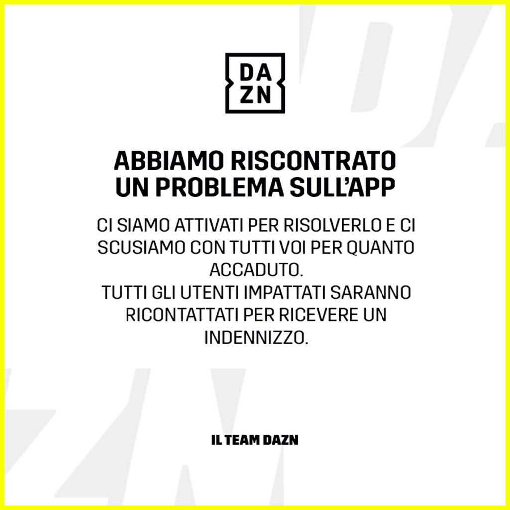 "Dazn ha riscontrato problemi sull'app": disagi durante Sampdoria-Napoli