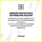 "Dazn ha riscontrato problemi sull’app": disagi durante Sampdoria-Napoli