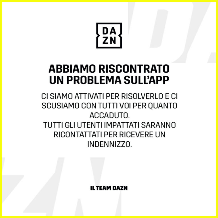 "Dazn ha riscontrato problemi sull'app": disagi durante Sampdoria-Napoli