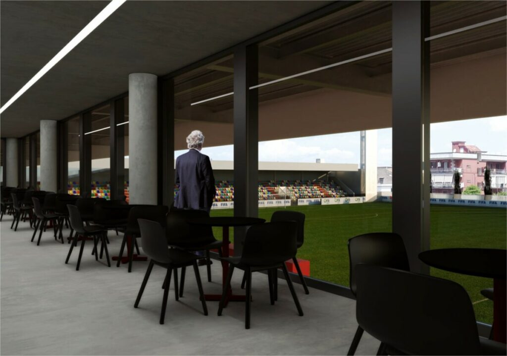 Stadio con negozi e ristorante con vista sul campo da gioco: l'avveniristico progetto nel napoletano