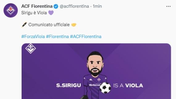 Fiorentina, parte Gollini e arriva Sirigu. Il comunicato ufficiale del club viola