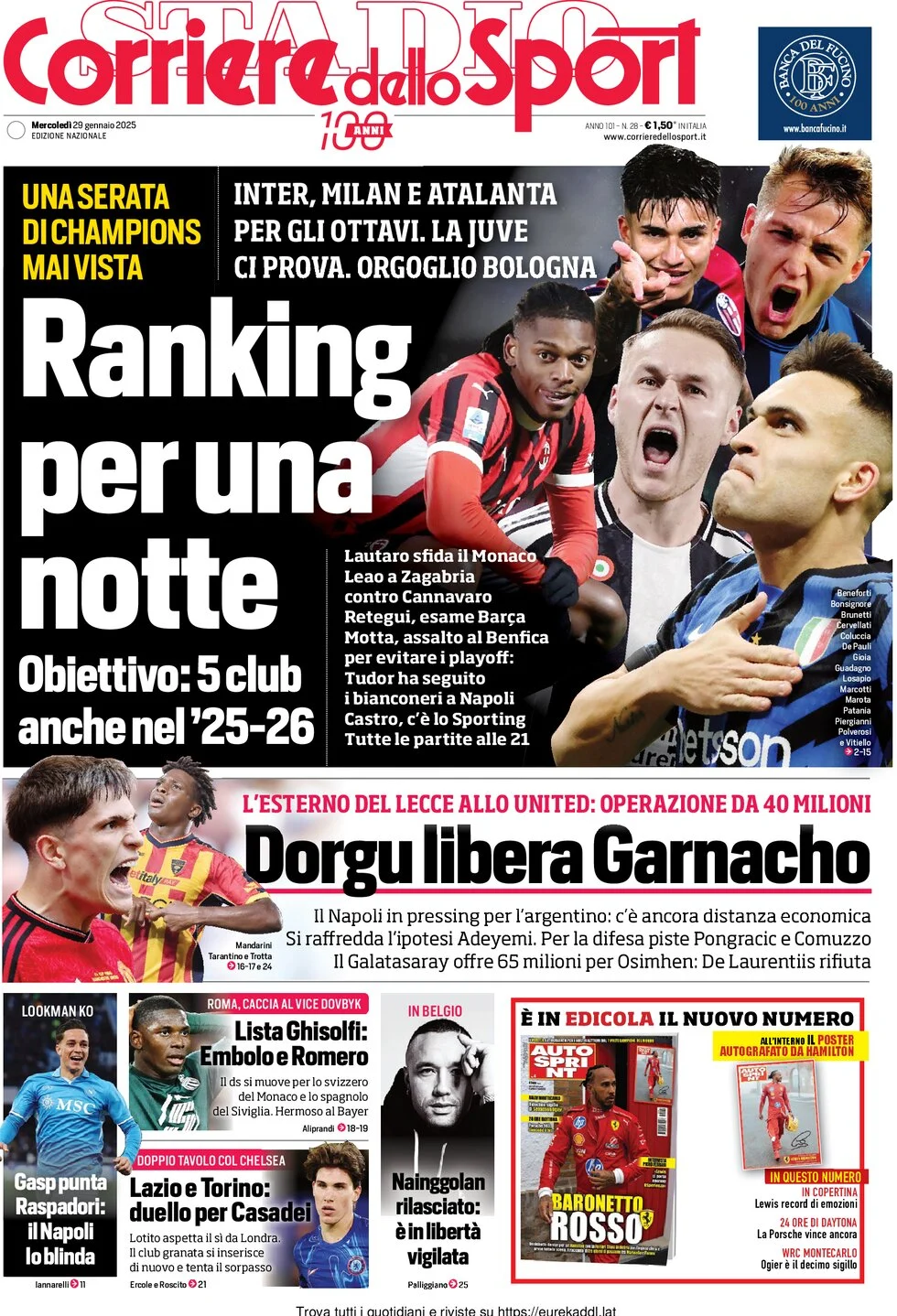 Today’s Papers – Champions dreams, Dorgu frees Garnacho 8