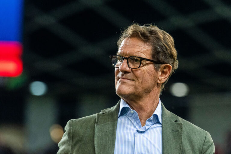 LJUBLJANA, SLOVENIA - SEPTEMBER 15: Former Milan and Juventus coach Fabio Capello of Italy managing the Red Team during a charity match for the Slovenian flood victims on September 15, 2023 in Ljubljana, Slovenia. In August 2023 major floods occurred in two-thirds of the Slovenian territory due to heavy rain. Deemed as the worst natural disaster of the country. (Photo by Jurij Kodrun/Getty Images)