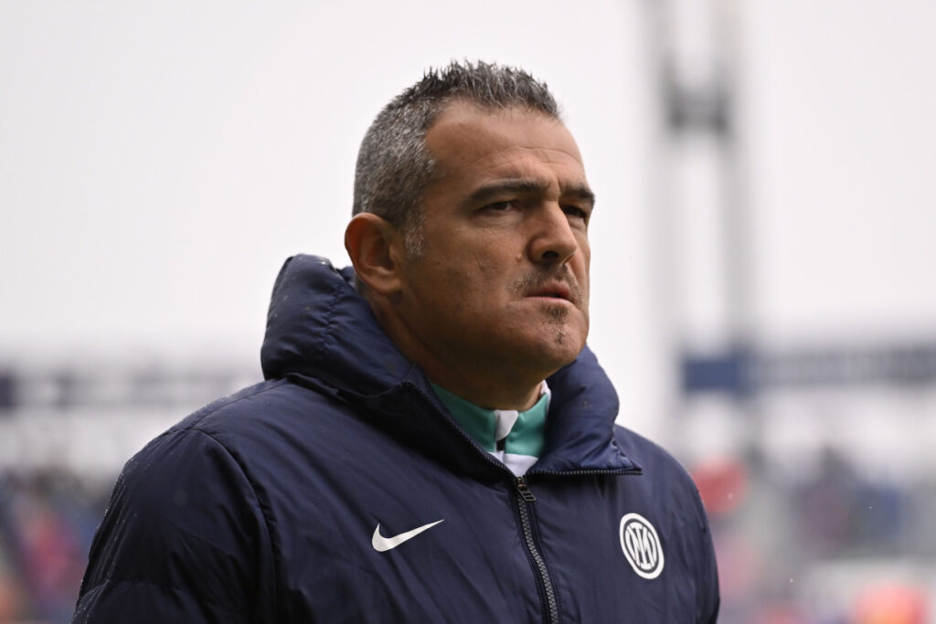BOLOGNA, ITALY - FEBRUARY 26: Massimiliano Farris of FC Internazionale during the Serie A match between Bologna FC and FC Internazionale at Stadio Renato Dall'Ara on February 26, 2023 in Bologna, . (Photo by Alessandro Sabattini/Getty Images)