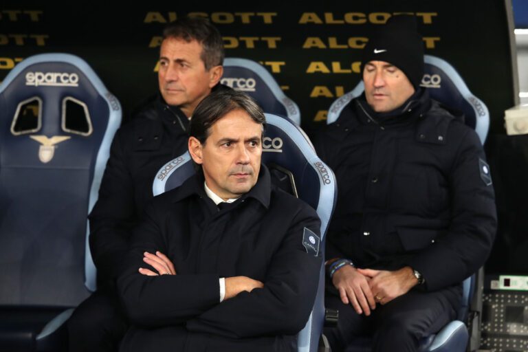ROME, ITALY - DECEMBER 16: Simone Inzaghi, Head Coach of FC Internazionale during the Serie A match between SS Lazio and FC Internazionale at Stadio Olimpico on December 16, 2024 in Rome, Italy. (Photo by Paolo Bruno/Getty Images)