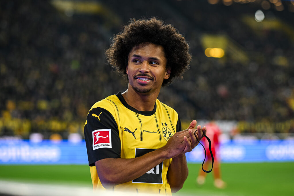 Karim Adeyemi of Dortmund during the Bundesliga match between Borussia Dortmund and SV Werder Bremen at Signal Iduna Park on January 25, 2025 in Dortmund, Germany. (Photo by Frederic Scheidemann/Getty Images) (Juventus and Napoli links)