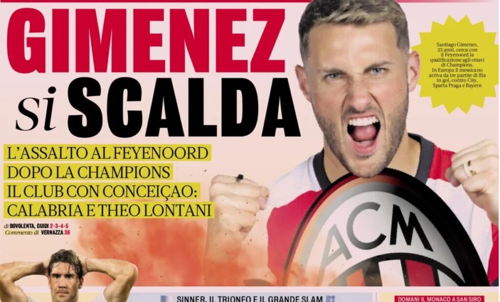 Today’s Papers – Milan push for Gimenez, Vlahovic to leave Juventus