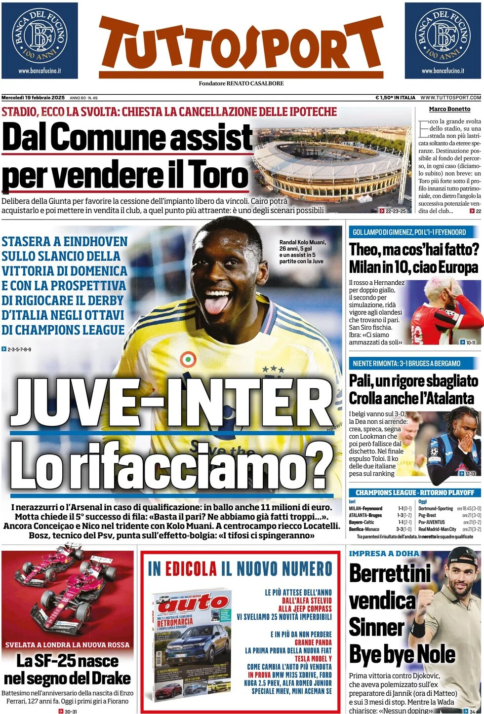 Today’s Papers – Theo madness, Milan disaster, Atalanta collapse 6