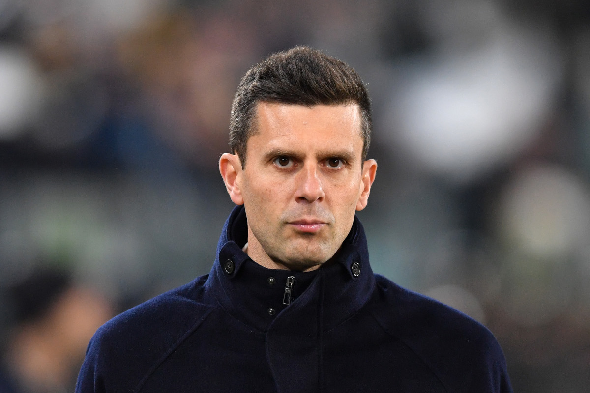 TURIN, ITALY - FEBRUARY 16: Thiago Motta, Head Coach of Juventus, looks on prior to the Serie A match between Juventus and FC Internazionale at on February 16, 2025 in Turin, Italy. (Photo by Valerio Pennicino/Getty Images)