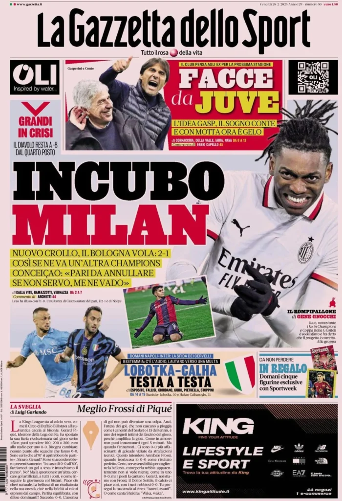 Today’s Papers – Milan nightmare, possible Motta replacements at Juventus