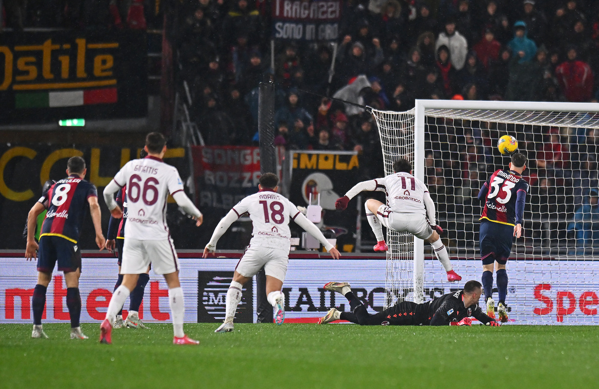 Exclusive: Elmas only wants Torino and is pushing RB Leipzig 4 Eljif Elmas of Torino scores his team's second goal during the Serie A match between Bologna and Torino at Stadio Renato Dall'Ara on February 14, 2025 in Bologna, Italy. (Photo by Alessandro Sabattini/Getty Images)
