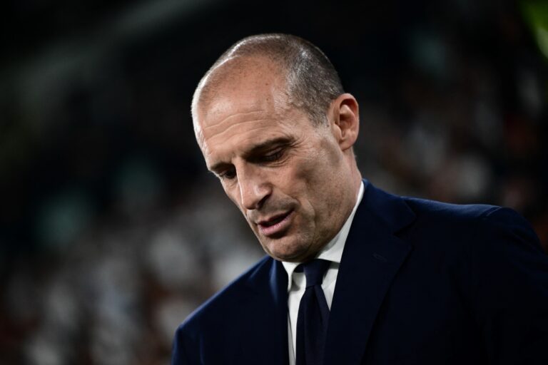 Juventus coach Massimiliano Allegri before the Italian Serie A football match between Juventus and Fiorentina, at The Allianz Stadium, in Turin on April 7, 2024. (Photo by Marco BERTORELLO / AFP) (Photo by MARCO BERTORELLO/AFP via Getty Images) (Milan target)