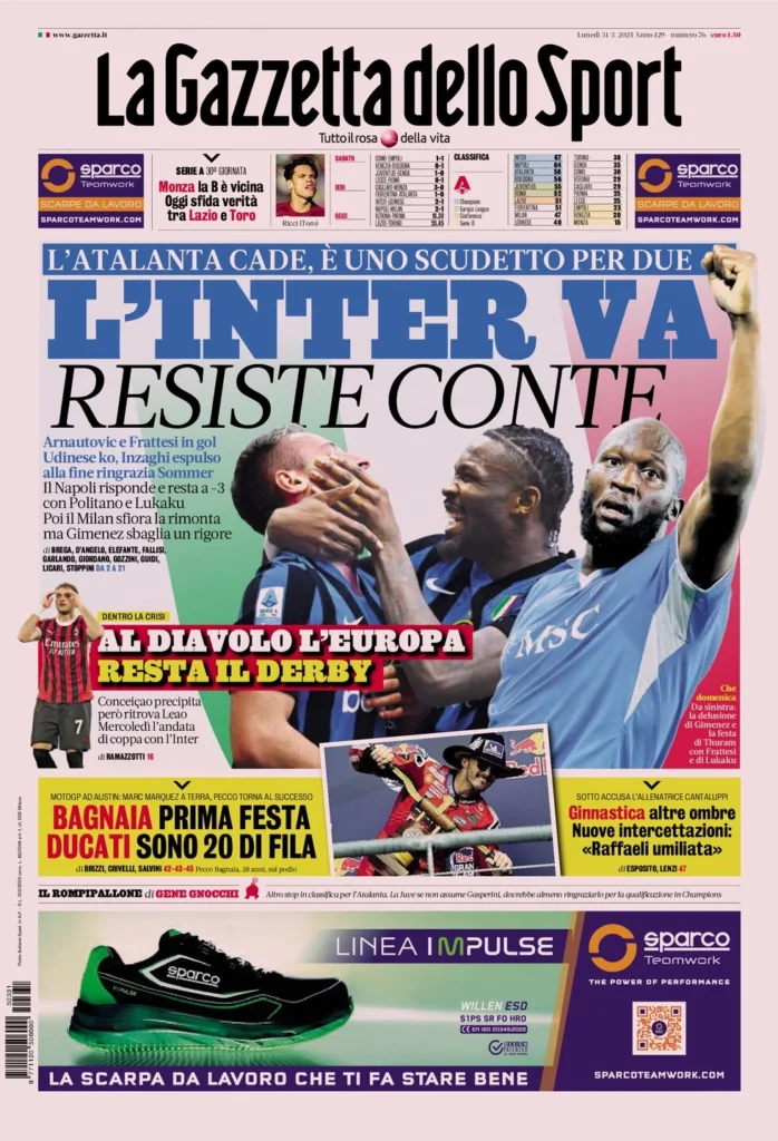 Today’s Papers – Conte resists, Yildiz untouchable