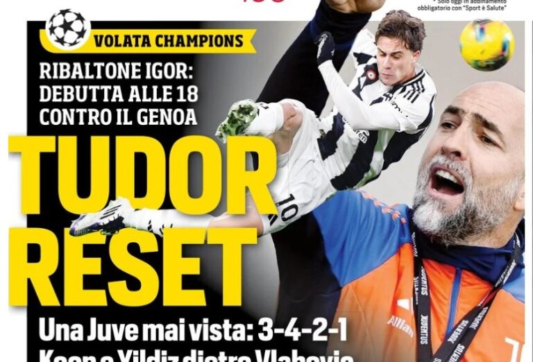 Today’s Papers – Tudor’s Juventus debut, Conte’s revenge