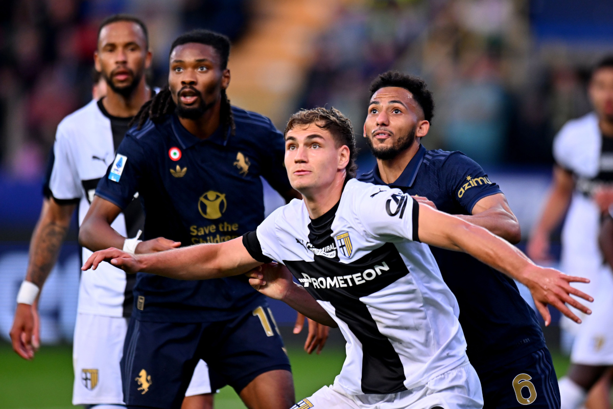 PARMA, ITALY - APRIL 23: Mateo Pellegrino of parma during the Serie A match between Parma and Juventus at Stadio Ennio Tardini on April 23, 2025 in Parma, Italy. (Photo by Alessandro Sabattini/Getty Images)