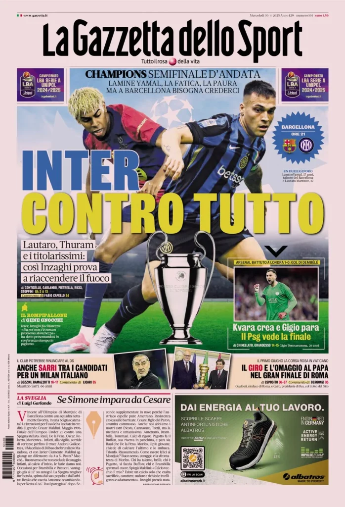 Today’s Papers – Inter against everything, another Yildiz for Juventus