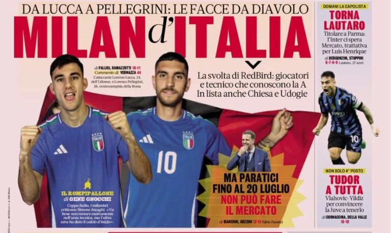 Today’s Papers – Italian Milan, full speed Tudor