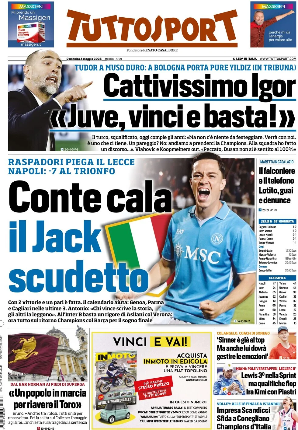 Today’s Papers – Napoli close to Serie A title, Inter ready for Barcelona 7 Today’s Papers – Napoli close to Serie A title, Inter ready for Barcelona 6