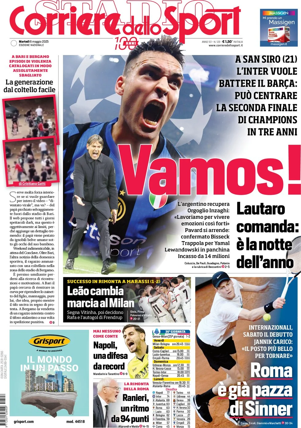 Today’s Papers – Go Inter, the biggest night of the year 9 Today’s Papers – Go Inter, the biggest night of the year 8