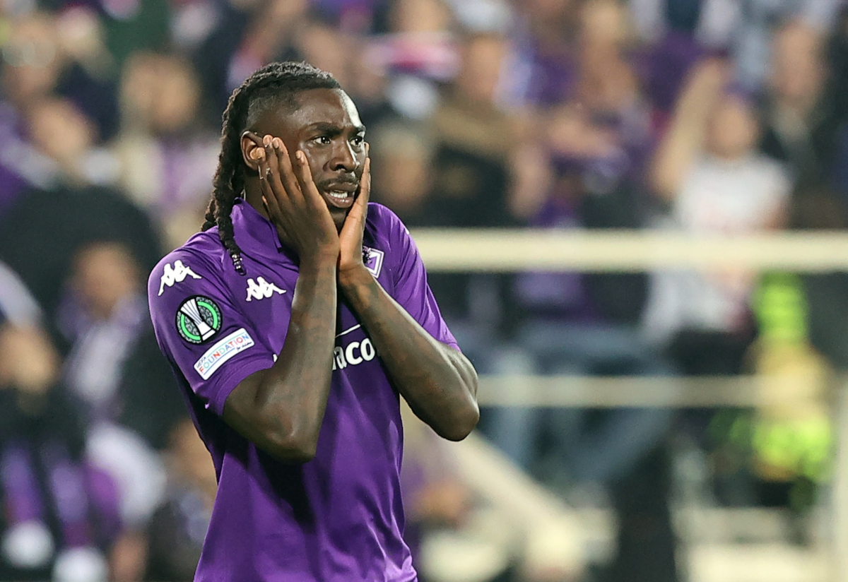 New Italy injury blow as Kean set to miss World Cup qualifying games 6 epa12085061 Fiorentina's foward Moise Kean reacts during the UEFA Conference League semi finals 2nd leg match ACF Fiorentina vs Betis Sevilla at Artemio Franchi Stadium in Florence, Italy, 08 May 2025. EPA-EFE/CLAUDIO GIOVANNINI