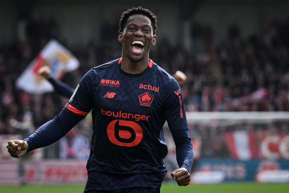 David closer to foreign club rather than Napoli or Juventus – report 9 Lille forward, Napoli and Juventus target Jonathan David reacts after scoring his team's first goal during the French L1 football match between Stade Brestois 29 (Brest) and Lille OSC at Stade Francis-Le Ble in Brest, western France, on March 17, 2024. (Photo by LOIC VENANCE / AFP) (Photo by LOIC VENANCE/AFP via Getty Images)