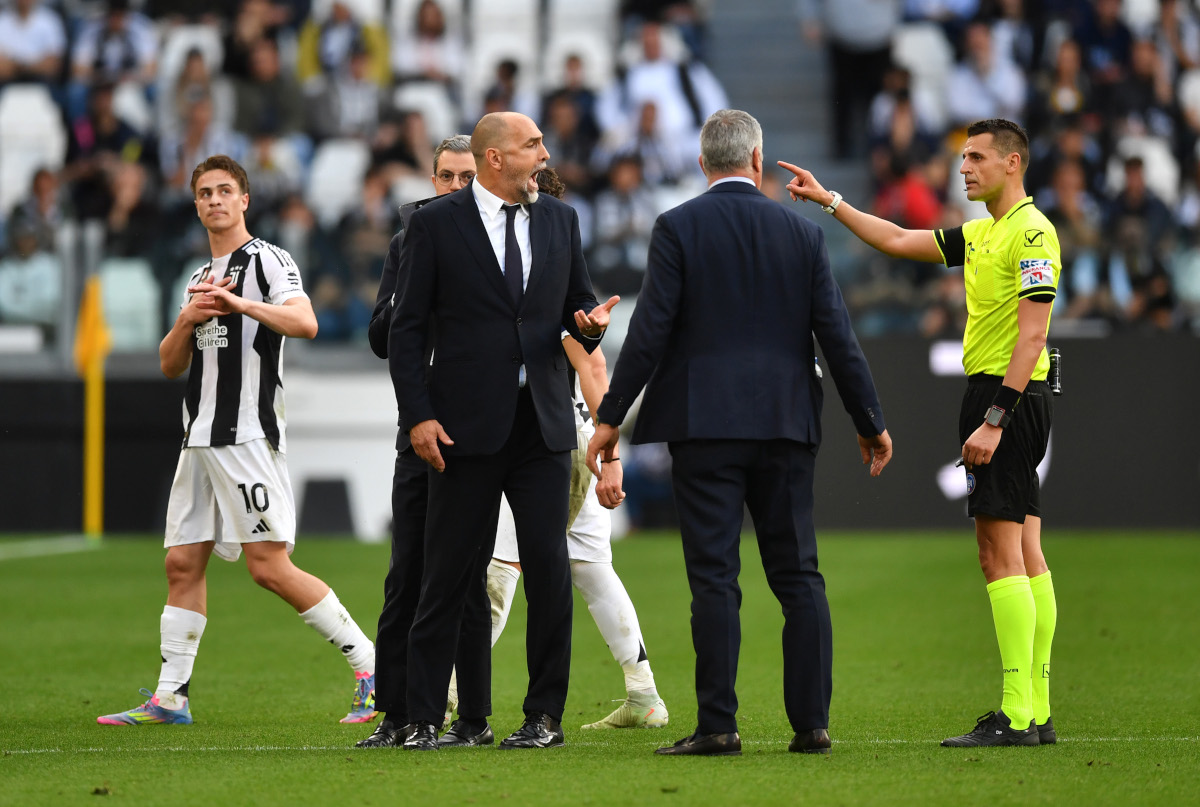Tuttosport: Tudor’s words ‘sound like a farewell’ to Juventus 4 TURIN, ITALY - APRIL 27: Igor Tudor, Head Coach of Juventus, disputes referee, Daniele Perenzonis decision to give Kenan Yildiz a red card during the Serie A match between Juventus and Monza at Allianz Stadium on April 27, 2025 in Turin, Italy. (Photo by Valerio Pennicino/Getty Images)
